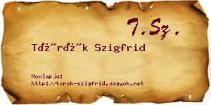 Török Szigfrid névjegykártya