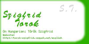 szigfrid torok business card